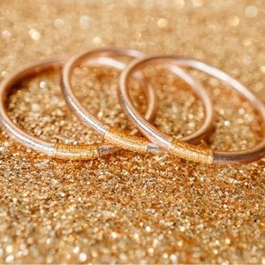 Budha Girl All Weather Bracelets- Champagne. Size medium. NWT